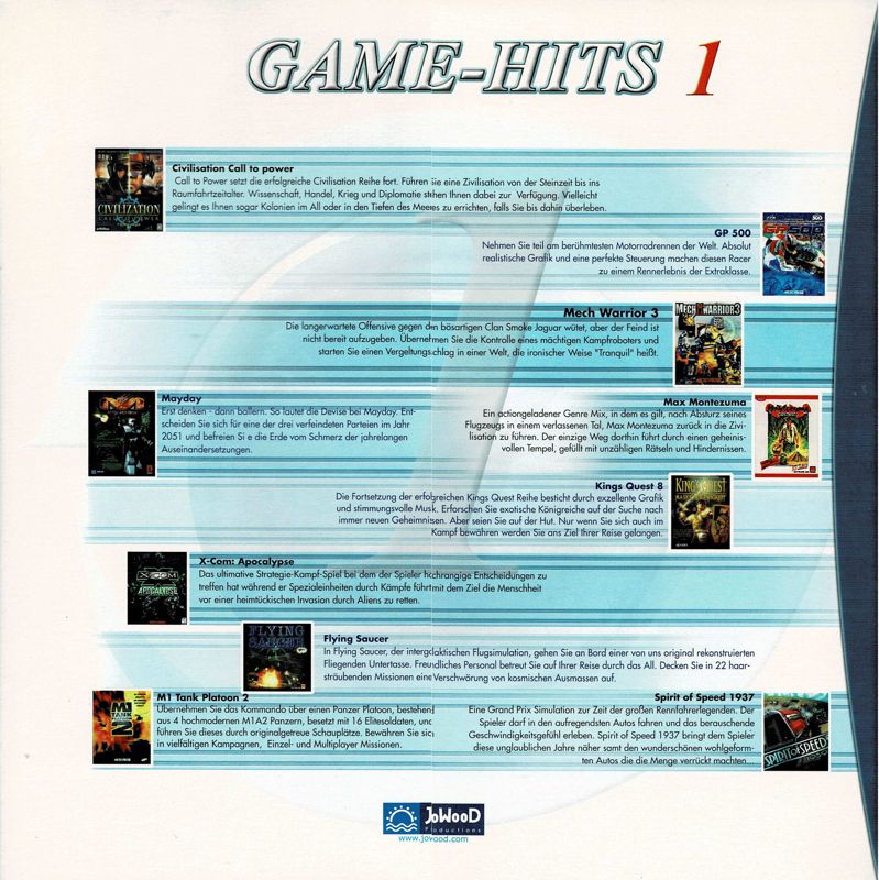 Other for Game-Hits 1 (DOS and Windows) (Re-release): Box - Inside left