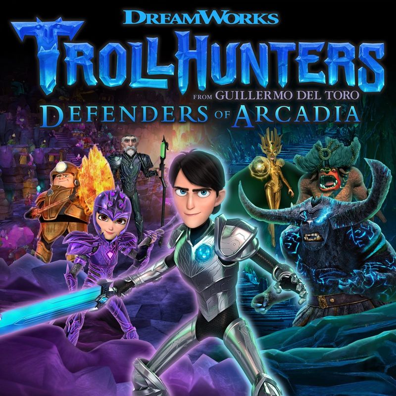 Front Cover for Dreamworks Trollhunters: Defenders of Arcadia (PlayStation 4) (download release)