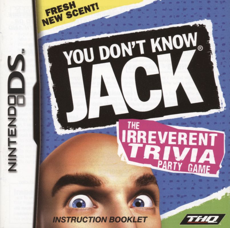 Manual for You Don't Know Jack (Nintendo DS): front