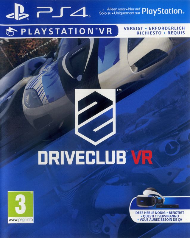 Front Cover for Driveclub VR (PlayStation 4)