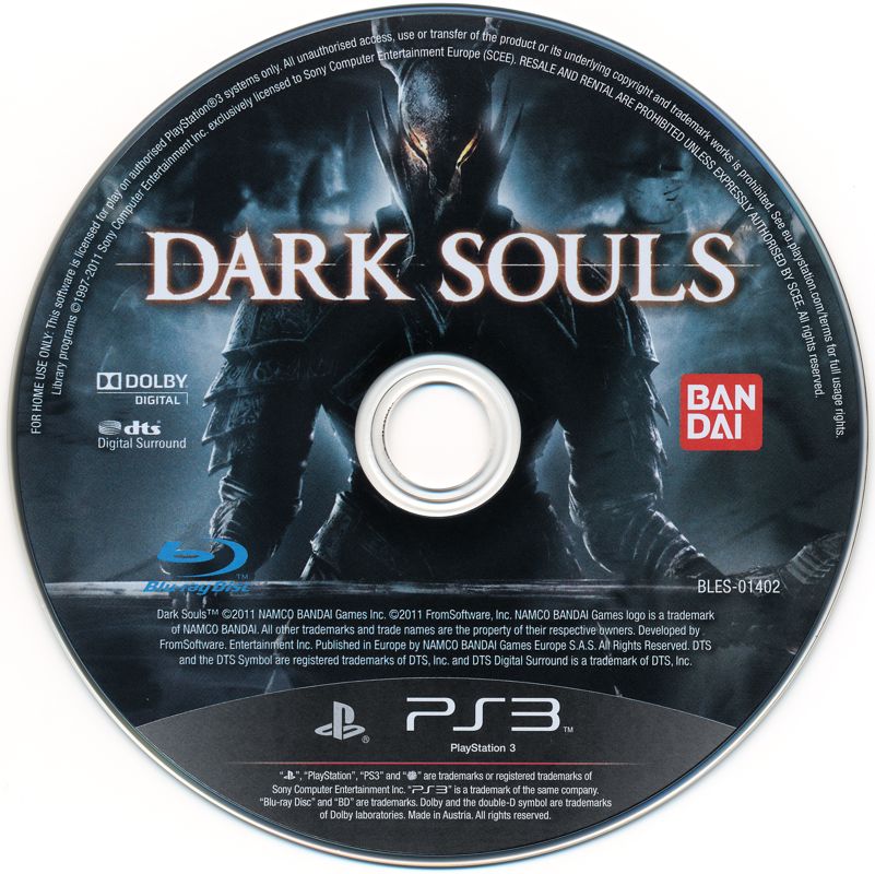 Dark Souls Cover Or Packaging Material MobyGames   9272635 Dark Souls Playstation 3 Media 