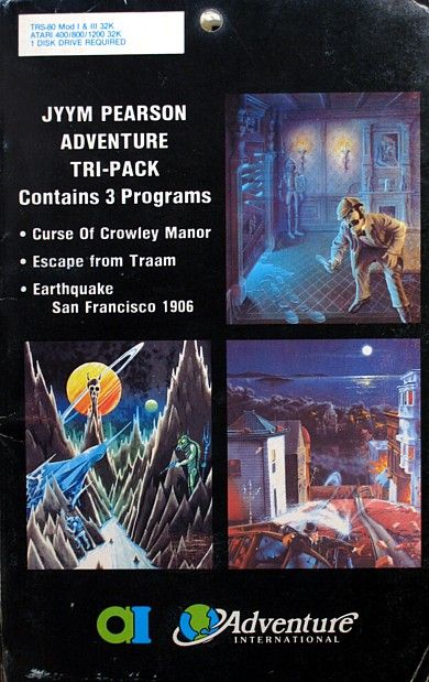 Front Cover for Jyym Pearson Adventure Tri-Pack (Atari 8-bit and TRS-80) (Styrofoam folder)