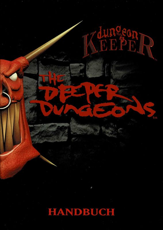 Manual for Dungeon Keeper: The Deeper Dungeons (DOS and Windows): Front