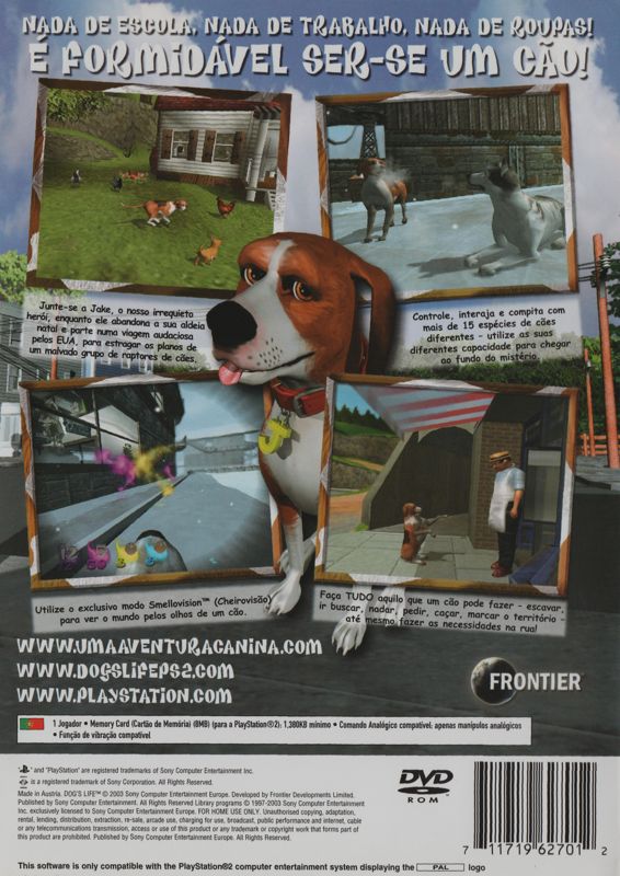 Back Cover for Dog's Life (PlayStation 2)