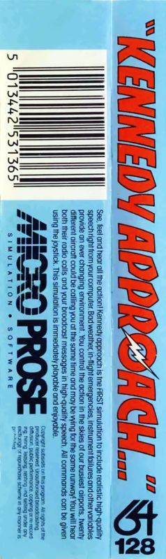 Back Cover for Kennedy Approach (Commodore 64) (cassette version)
