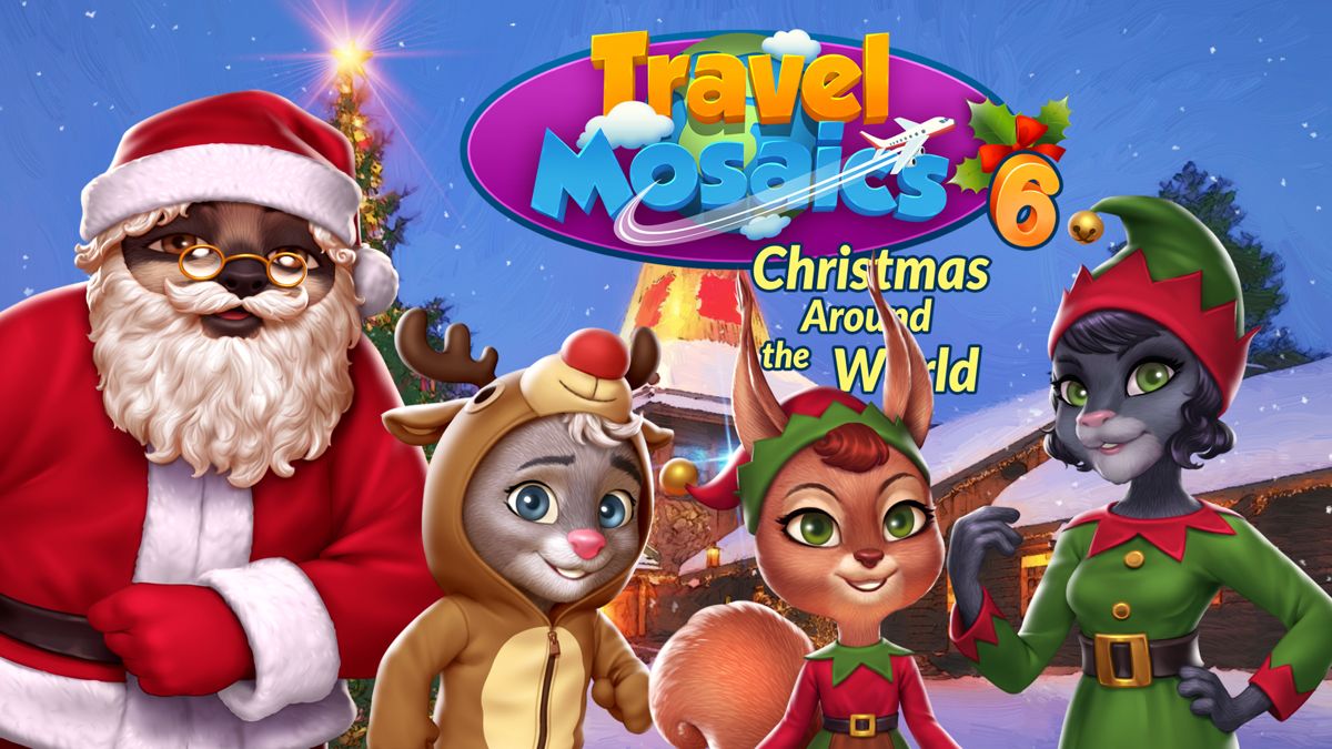 Front Cover for Travel Mosaics 6: Christmas Around the World (Nintendo Switch) (download release)