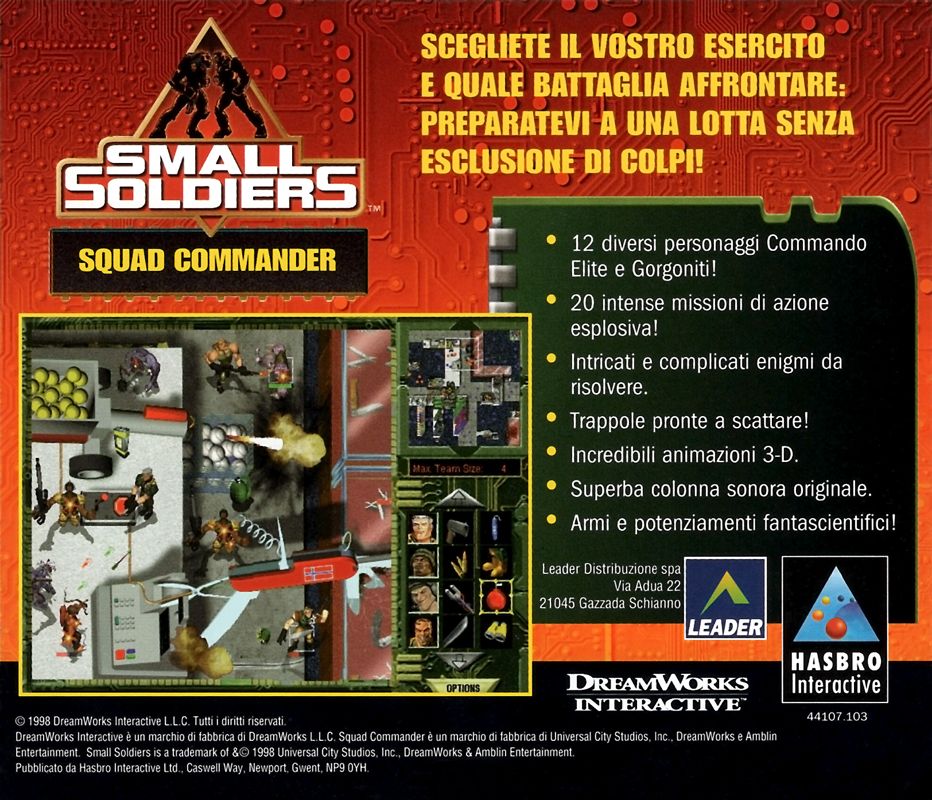 Other for Small Soldiers: Squad Commander (Windows): Jewel Case - Back
