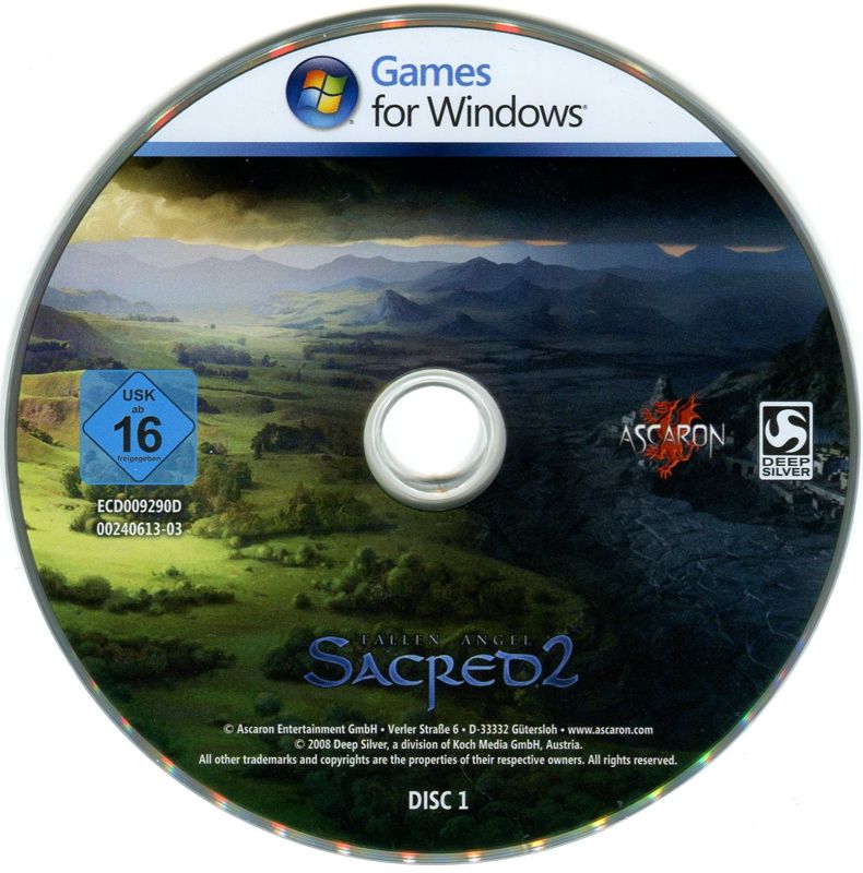 Media for Sacred 2: Fallen Angel (Windows) (Green Pepper release): Disc 1
