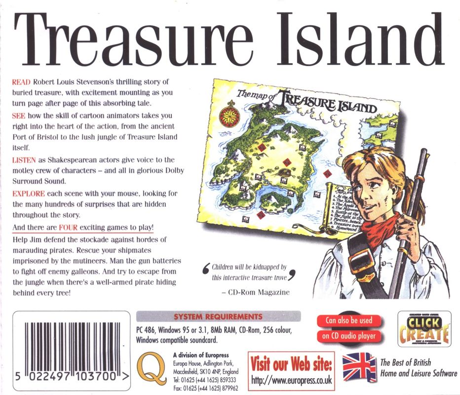 Back Cover for Treasure Island (Windows)