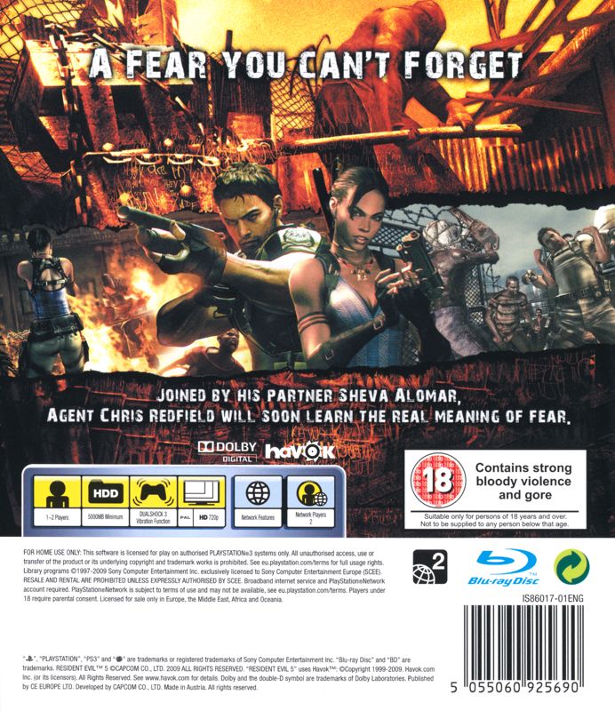 Resident Evil 5 cover or packaging material - MobyGames