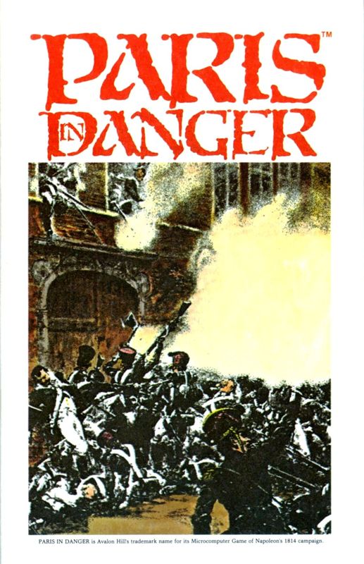Manual for Paris in Danger (Atari 8-bit): Front