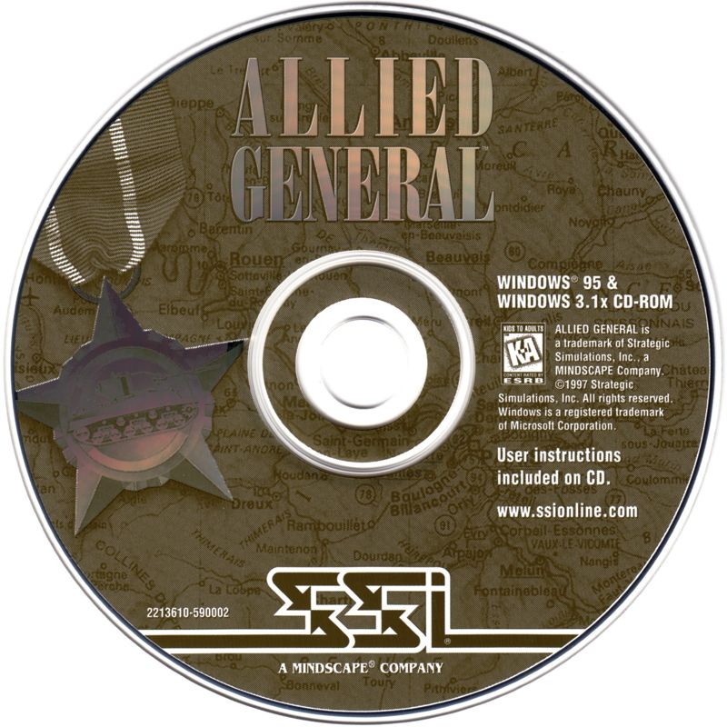 Media for Five Star Collection (DOS and Windows and Windows 3.x): Allied General