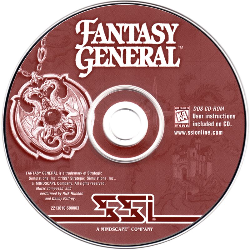Media for Five Star Collection (DOS and Windows and Windows 3.x): Fantasy General