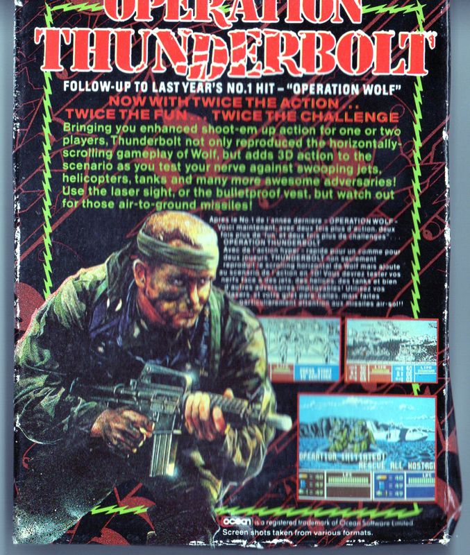 Back Cover for Operation Thunderbolt (Commodore 64)