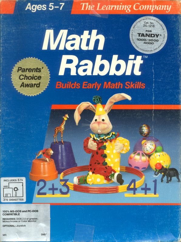 Math Rabbit Credits Dos 1986 Mobygames