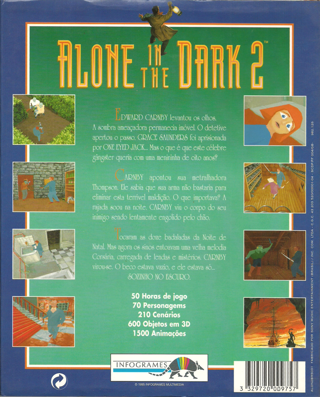 Back Cover for Alone in the Dark 2 (DOS)