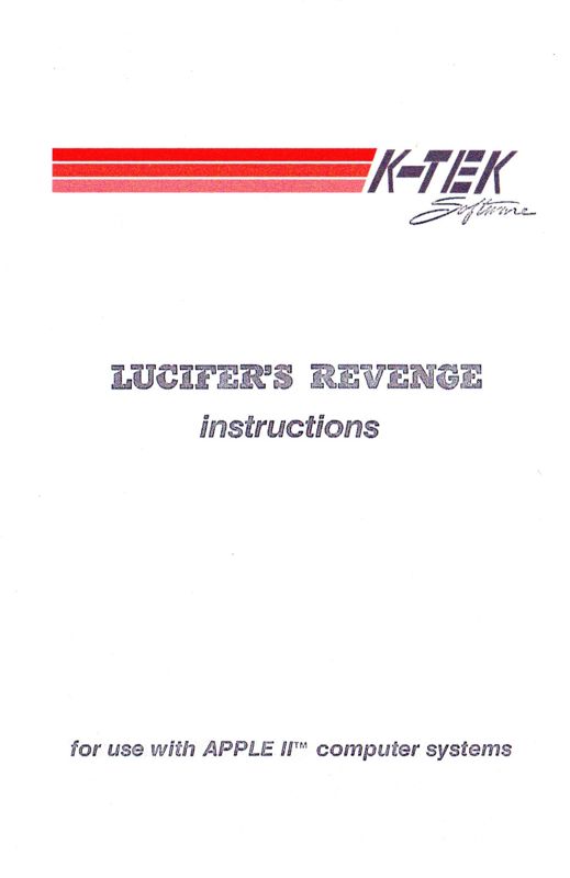 Manual for Lucifer's Revenge (Apple II): Front