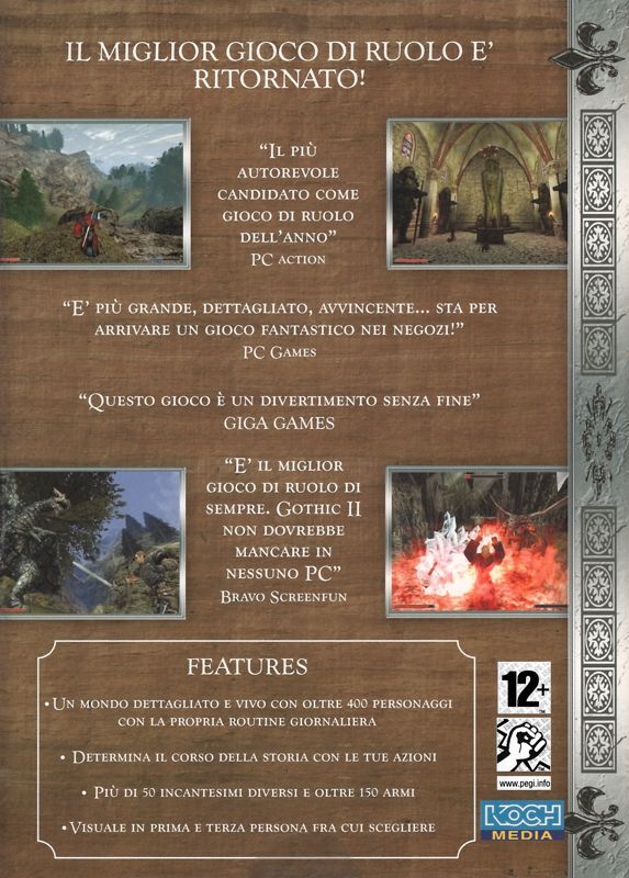 Back Cover for Gothic II (Windows)