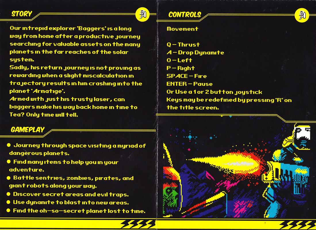 Manual for Baggers in Space (ZX Spectrum Next) (mail order release): inside