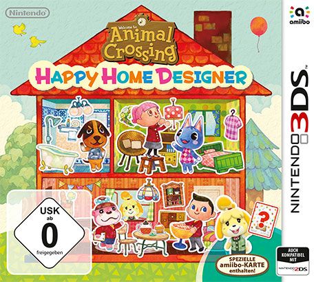 Front Cover for Animal Crossing: Happy Home Designer (Nintendo 3DS) (download release)