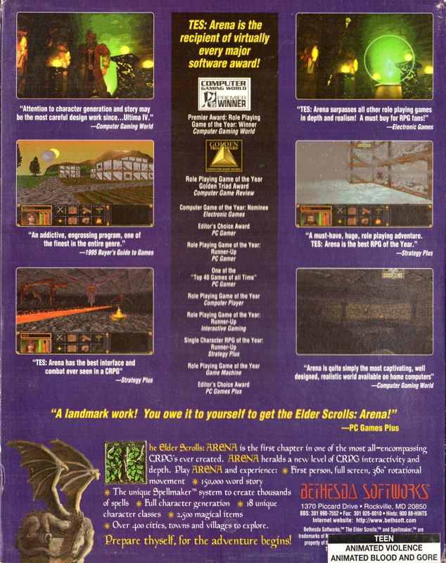 The Elder Scrolls Arena (Deluxe Edition) cover or packaging material