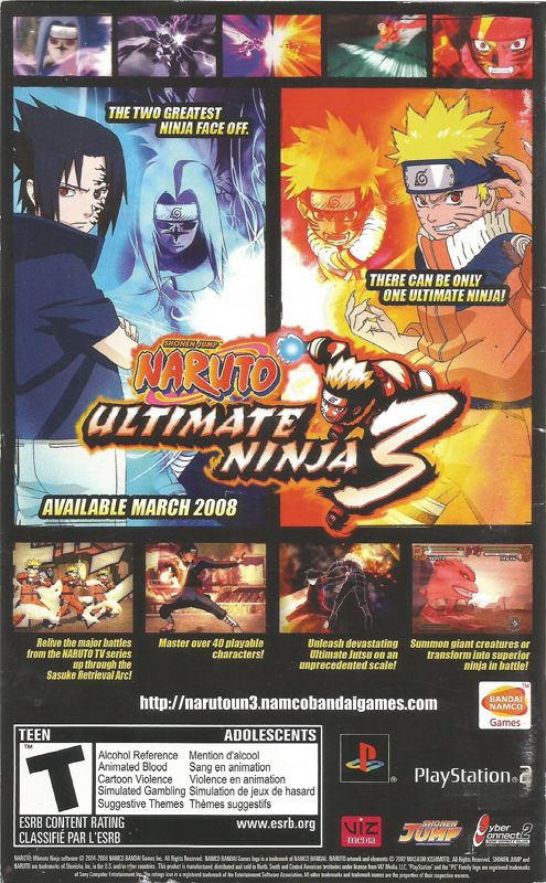 PLAYSTATION 2 PS2 - Naruto Ultimate Ninja 2 (Complete With Manual