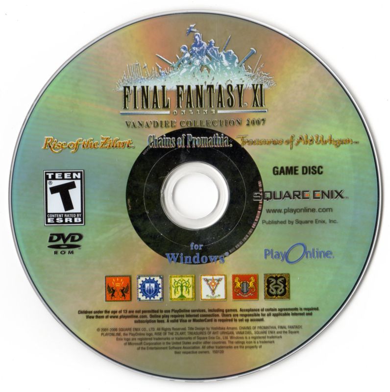 Media for Final Fantasy XI Online: The Vana'Diel Collection 2007 (Windows): Game Disc