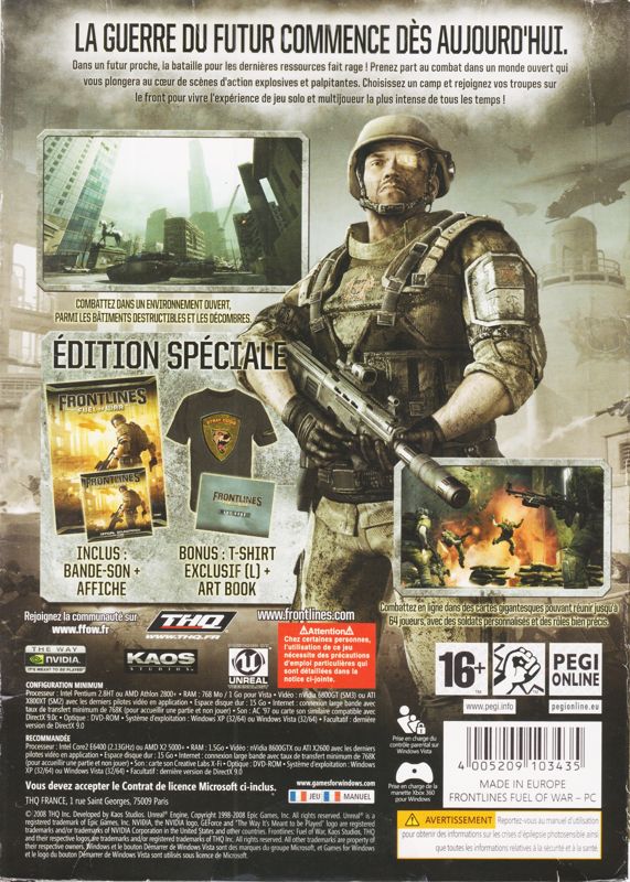 Back Cover for Frontlines: Fuel of War (Special Edition) (Windows)