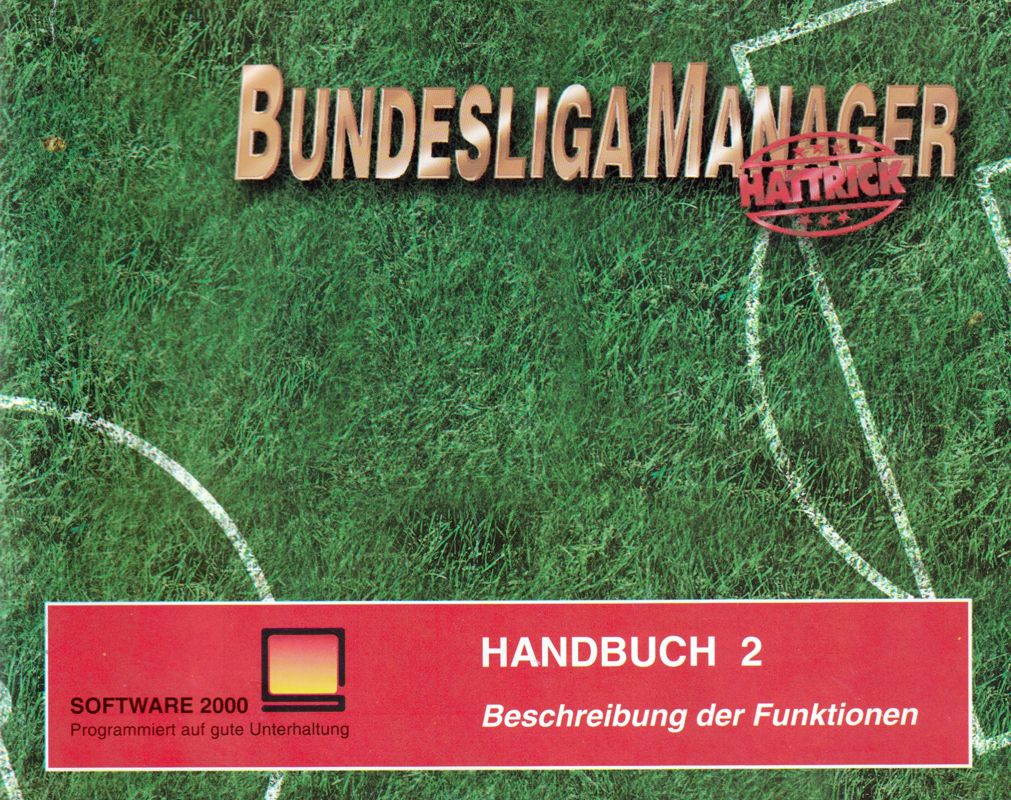 Manual for Football Limited (DOS): Manual 2 Front