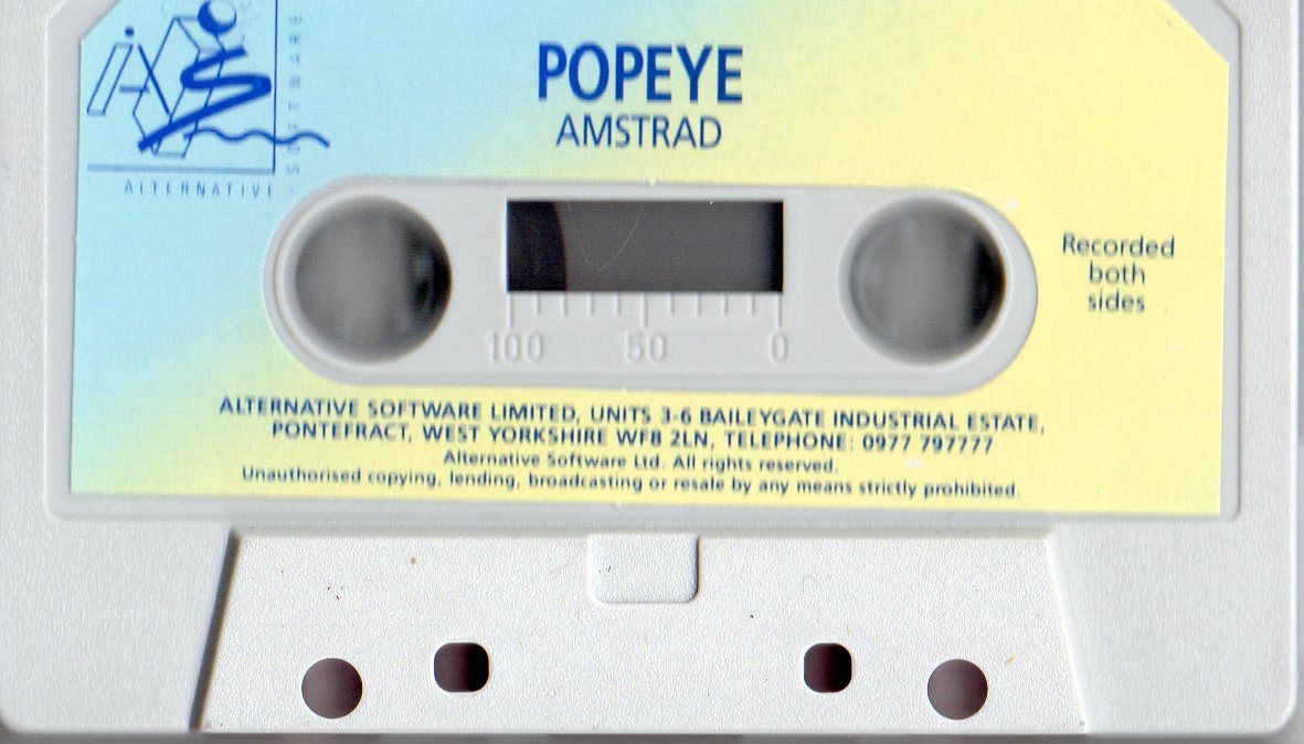 Media for Popeye (Amstrad CPC) (Alternative Software budget reissue)