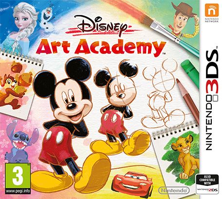 Front Cover for Disney Art Academy (Nintendo 3DS) (download release)
