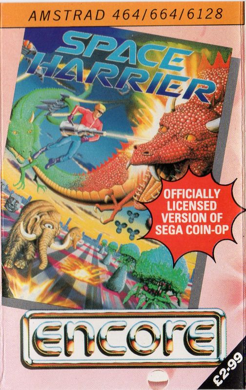 Front Cover for Space Harrier (Amstrad CPC) (Encore budget re-release)
