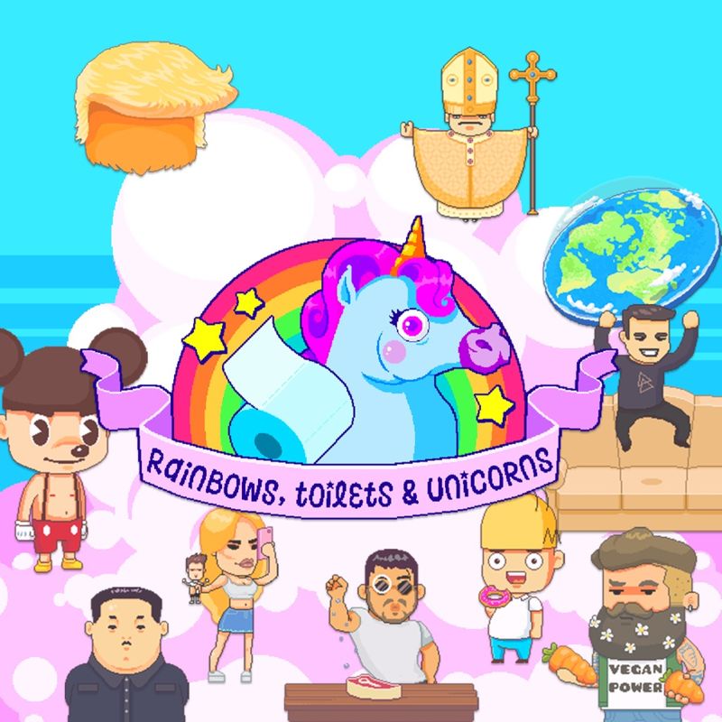 Front Cover for Rainbows, Toilets & Unicorns (PlayStation 4) (download release)