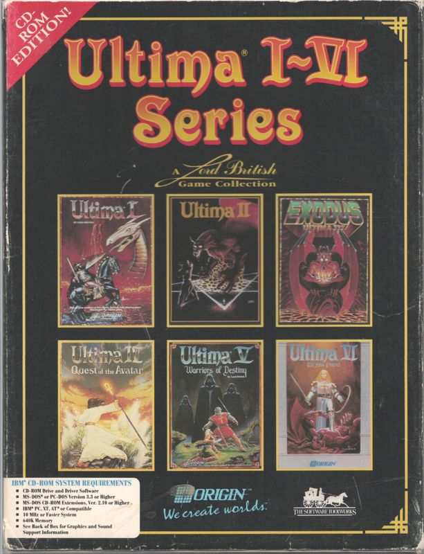 Front Cover for Ultima I-VI Series (DOS)
