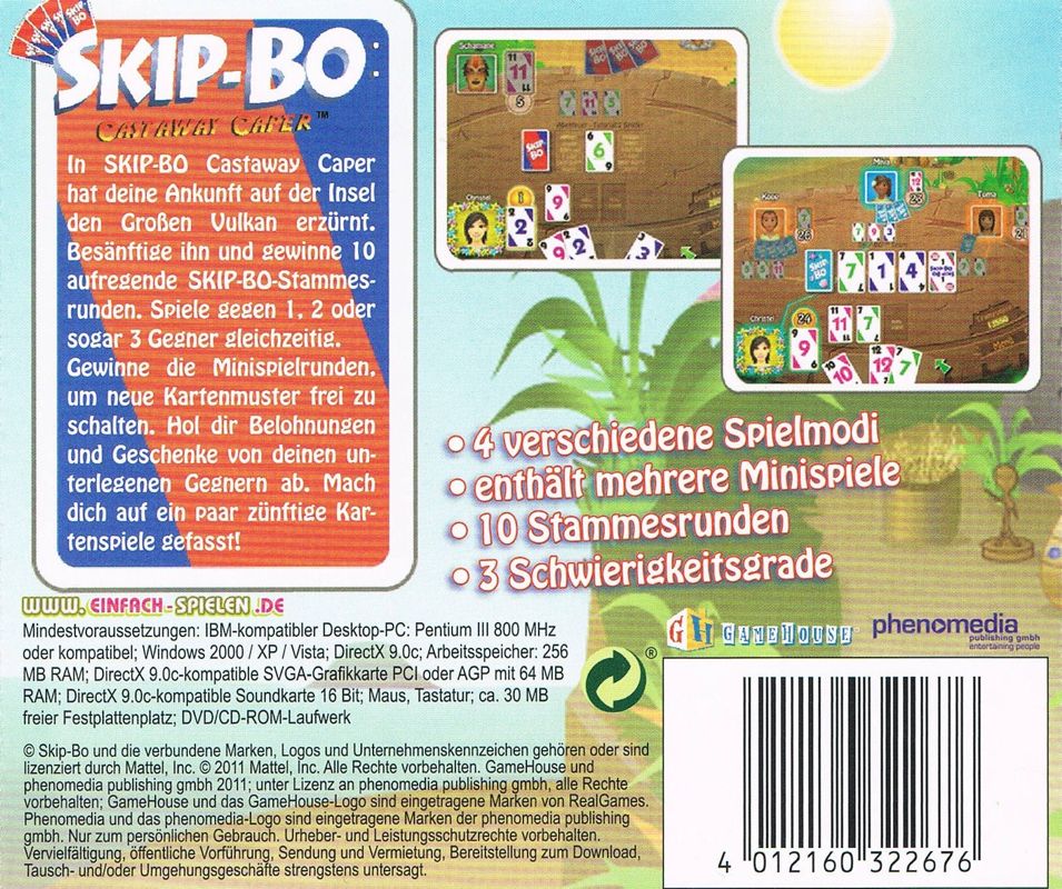 SKIPBO Castaway Caper cover or packaging material MobyGames