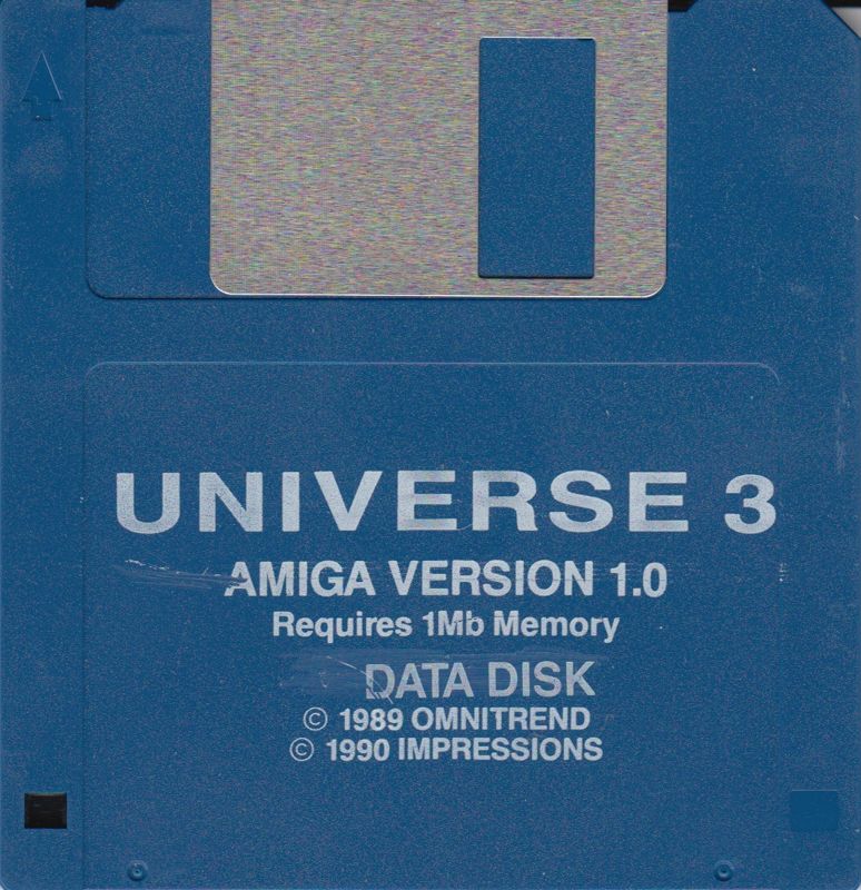 Media for Universe 3 (Amiga): Data Disk