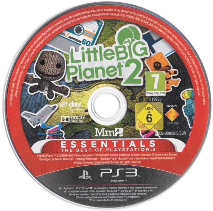 Media for LittleBigPlanet 2 (PlayStation 3) (Essentials release)