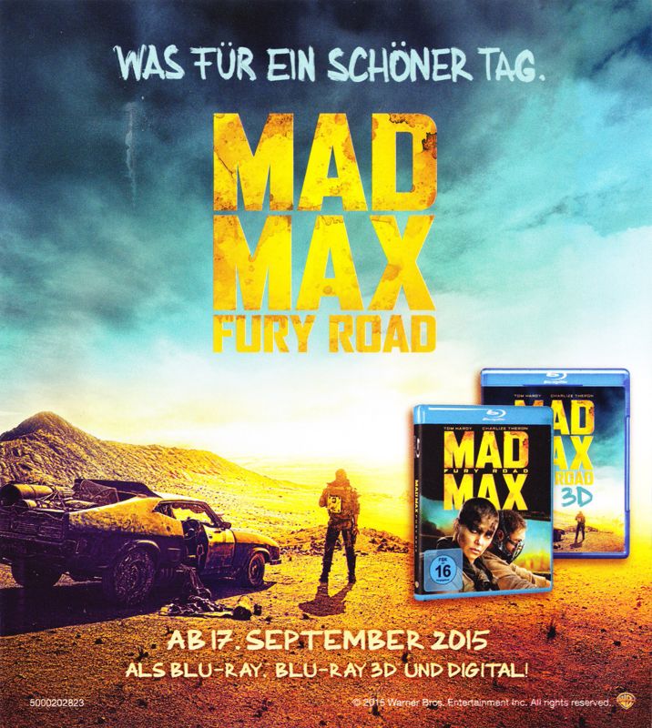 Advertisement for Mad Max (PlayStation 4): Side A