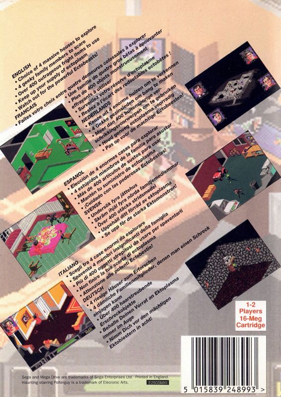 Back Cover for Haunting Starring Polterguy (Genesis)