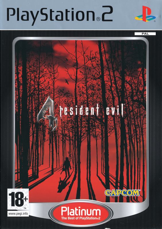 Front Cover for Resident Evil 4 (PlayStation 2) (Platinum release)