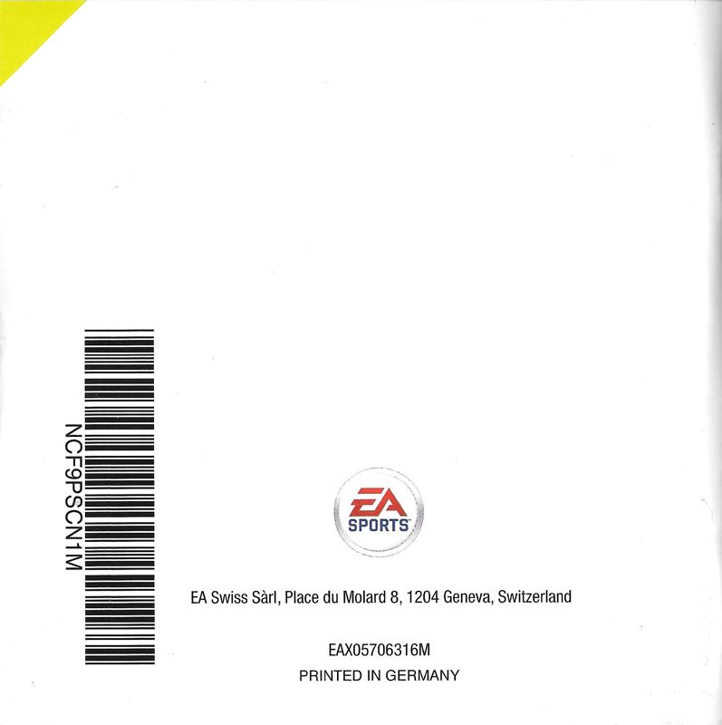 Manual for FIFA Soccer 09 (Nintendo DS): Back
