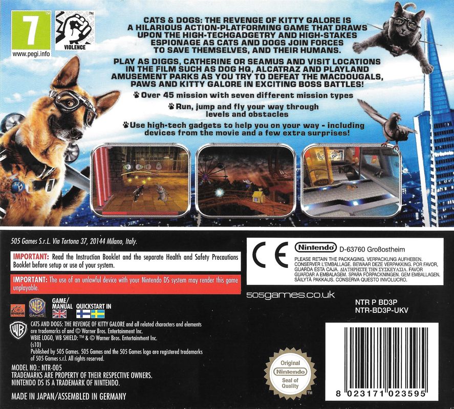 Cats & Dogs: The Revenge of Kitty Galore - The Videogame cover or ...