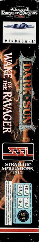 Spine/Sides for Dark Sun: Wake of the Ravager (DOS) (CD-ROM release): Right