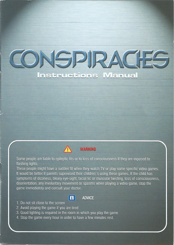 Manual for Conspiracies (Windows) (Mail order release): Side 1 (English)