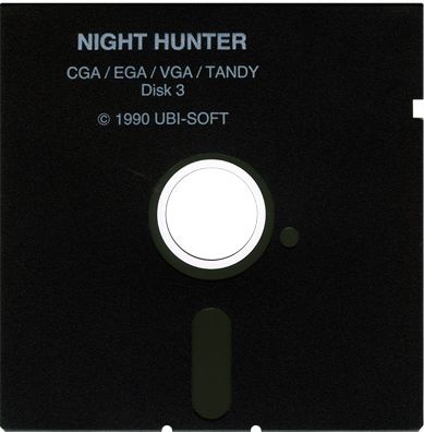 Media for Night Hunter (DOS) (5.25" Floppy Disk release): Disk 3