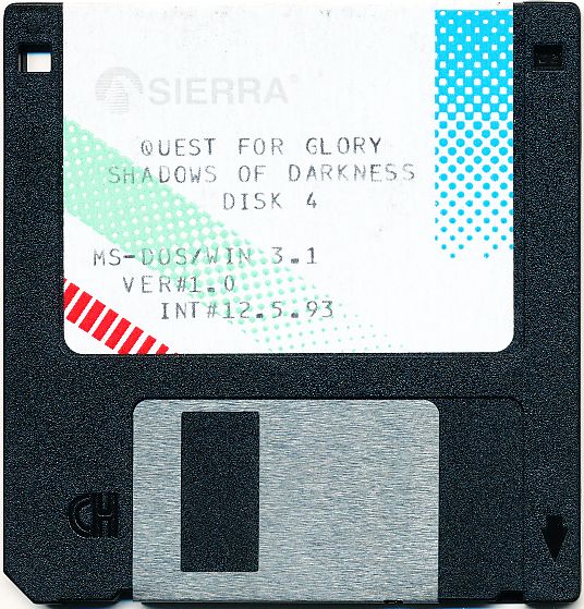 Media for Quest for Glory: Shadows of Darkness (DOS and Windows 3.x): Disk 4