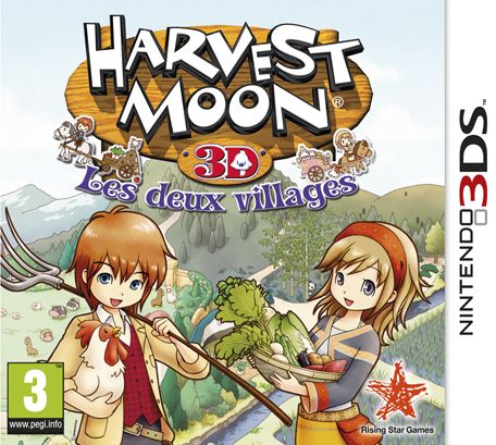 Front Cover for Harvest Moon: The Tale of Two Towns (Nintendo 3DS) (download release)