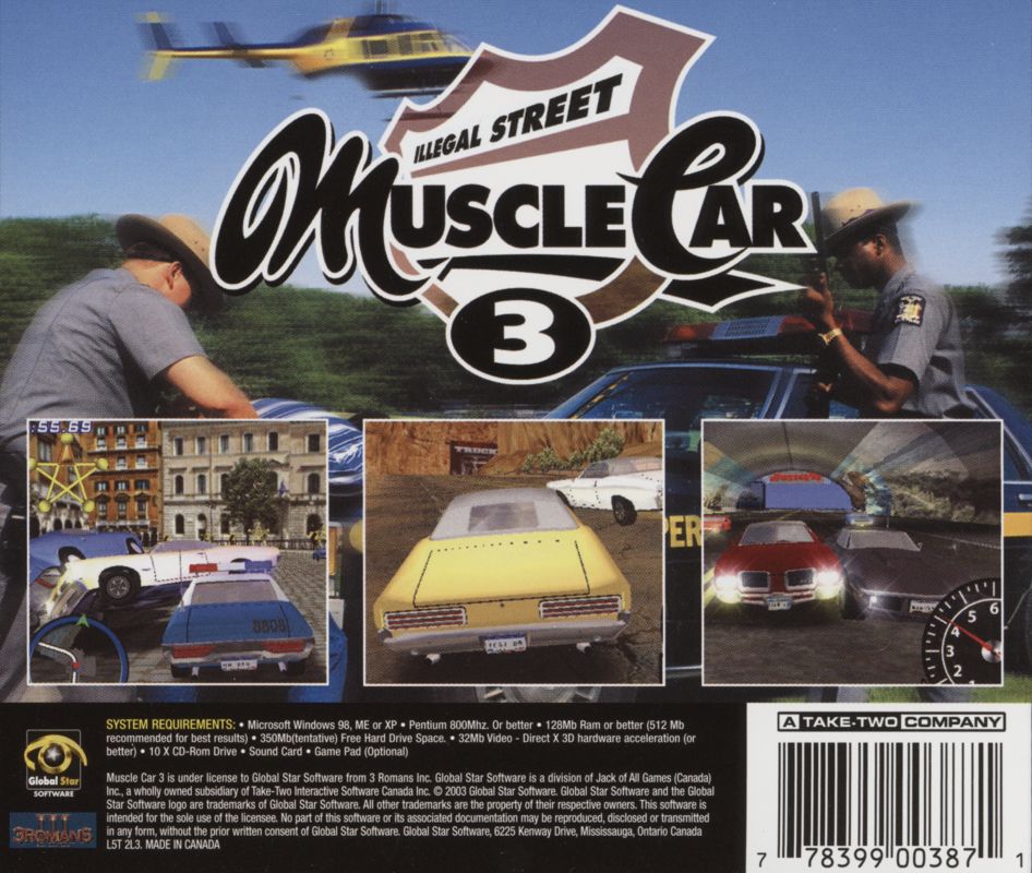 Other for Muscle Car 3: Illegal Street (Windows): Jewel Case - Back