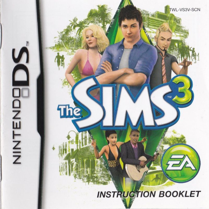 Manual for The Sims 3 (Nintendo 3DS): Front