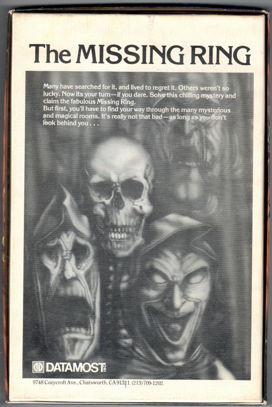 Back Cover for The Missing Ring (Apple II)